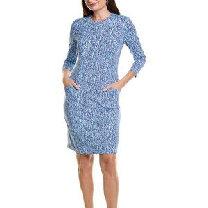J. McLaughlin Womens Dress Size Small Blue Catalyst Catalina Cloth Sheath Preppy